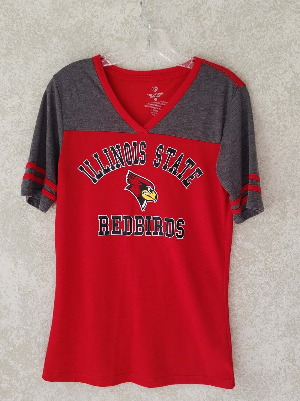 Colosseum Illinois State Redbirds Tee - Red and Gray